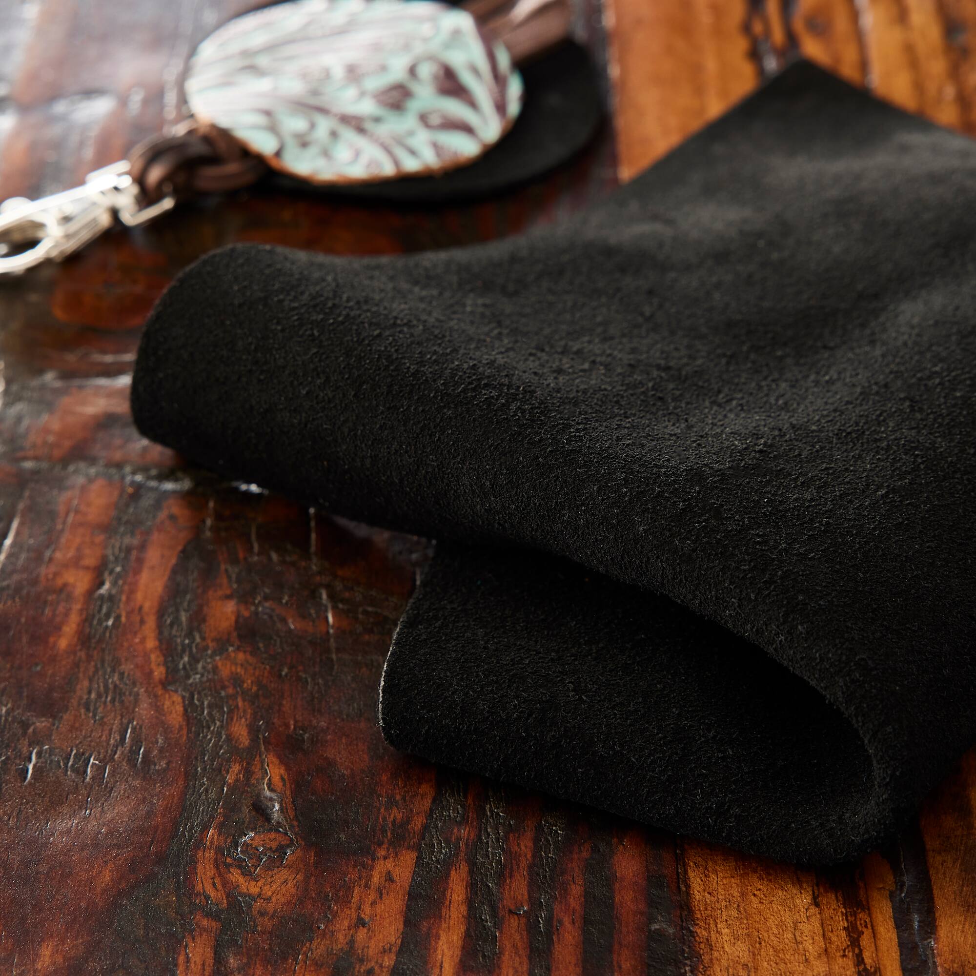8.5" x 11" Black Suede Leather by ArtMinds™